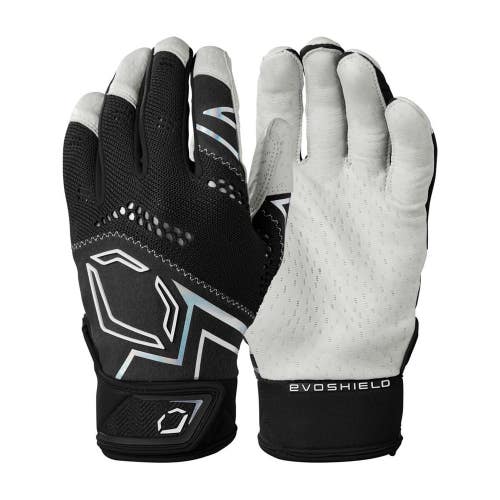 EvoShield Pro-SRZ V2 Black Men's Large Baseball Batting Gloves -WB5730501L