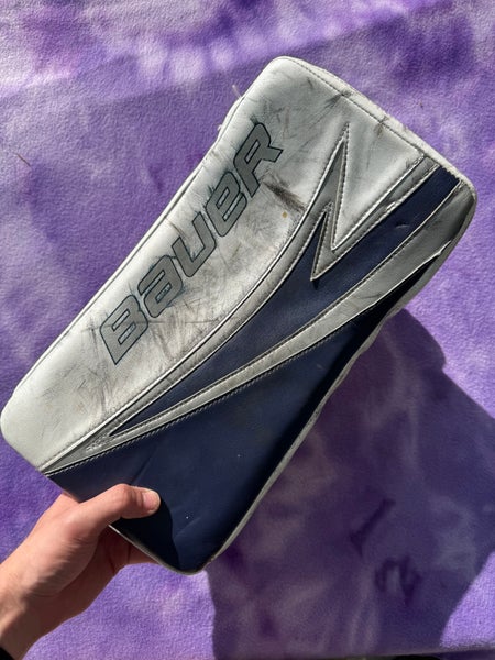 White Senior Bauer RX9 Goalie Blocker Regular (Used)