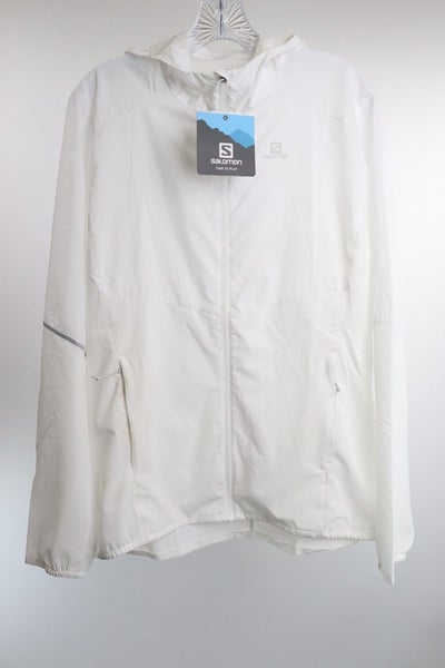 Salomon Women's Agile Wind Print Hoodie Running Jacket Size XL