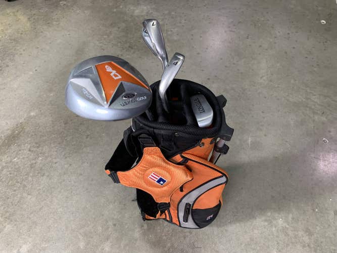 U.S. Kids Ultralight WT-20s Club Set Driver 7i PW Putter 51" Orange JR RH +Bag