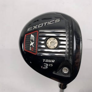 Tour Edge Exotics EX9 Tour 3 Fairway Wood 15* Aldila Rogue 70S Stiff Mens RH