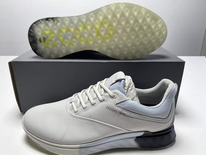 ECCO S-Three Waterproof Golf Shoes White Men's SZ 8-8.5 (102944 60613)