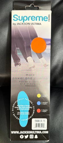 Used Jackson Supreme FB6000 Insoles 7 Degree Pronation Support Orange, Size 11/11.5