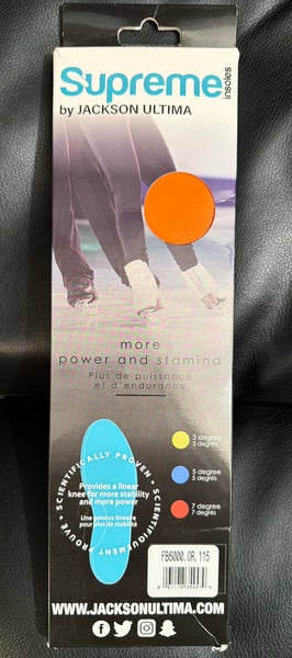 Used Jackson Supreme FB6000 Insoles 7 Degree Pronation Support Orange, Size 11/11.5