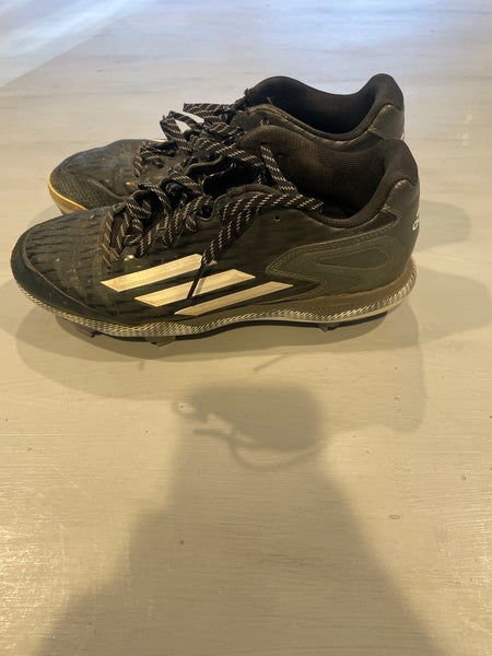 Adidas Baseball Cleats Black Men's Size M 11.0 (W 12.0) Adult Metal (Used)
