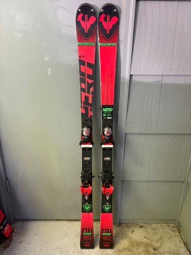 Rossignol Hero Athlete SL 150 cm Racing Skis With Bindings Max Din 12 (Used)