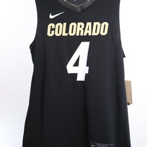 Colorado Buffaloes Mens Nike Black Basketball Jersey #4 Small NWT $75