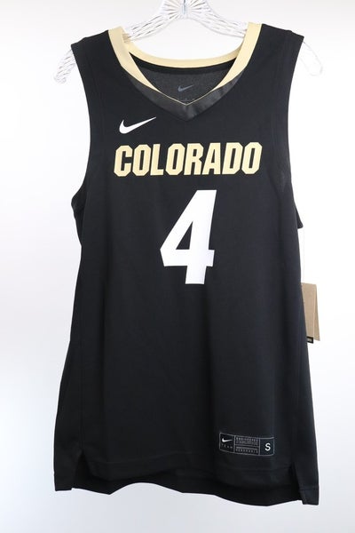 Colorado Buffaloes Mens Nike Black Basketball Jersey #4 Small NWT $75