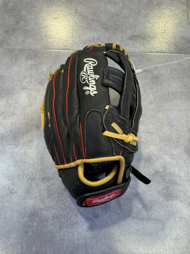 Black Rawlings Highlight Series RH Outfield Baseball Glove 11.5" (Used)
