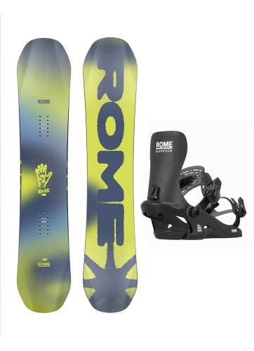 Rome Slapstick Youth Snowboard 135 cm True Twin With Rome Bindings New 2026