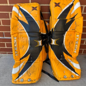 Yellow 29" Junior Itech X-Wing Goalie Leg Pads (Used)