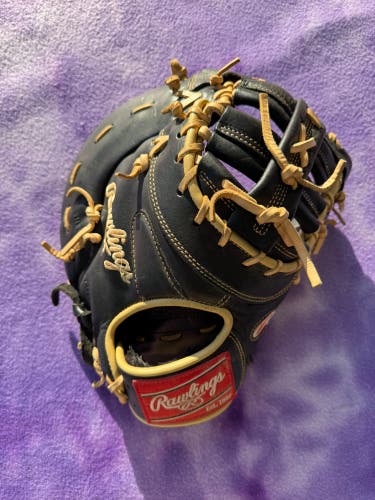 Black Rawlings Gold Glove Elite RH First Base Baseball Glove 13" (Used)