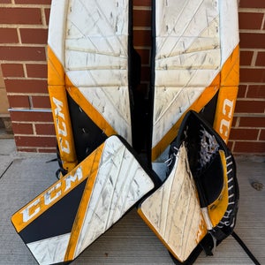 White 32" Intermediate CCM Eflex 5.9 Goalie Full Set Regular (Used)