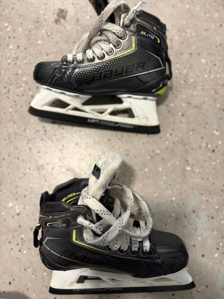 Bauer Elite Hockey Goalie Skates Regular Width Size 3.5 (Used)