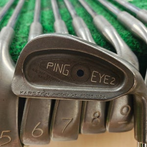 Ping Eye 2 Blue Dot Golf Iron set 3-PW,SW ZZ Lite Steel Shaft Stiff Flex
