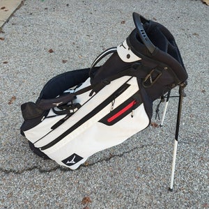 Mizuno BR-D3 Dual Golf Stand Stand Bag White/Black/Red w Raincover