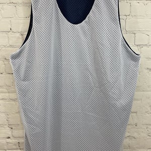 A4 38997 Adult 100% Polyester Mesh Reversible Basketball Jersey Navy White Small