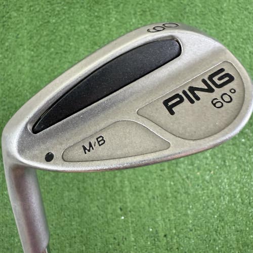 Ping MB Wedge 60 Lob Black Dot True Temper Steel Shaft Left Handed +1 Long