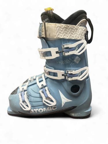 WOMEN'S ATOMIC HAWX PRIME SKI BOOTS BABY BLUE 23/23.5-25/25.5 GREAT HEELS & TOES