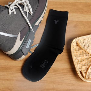 MEN'S TEKO M3RINO.XC DELUXE LINER SOCKS (PACK OF 2) LARGE 9-11.5 (BLACK)