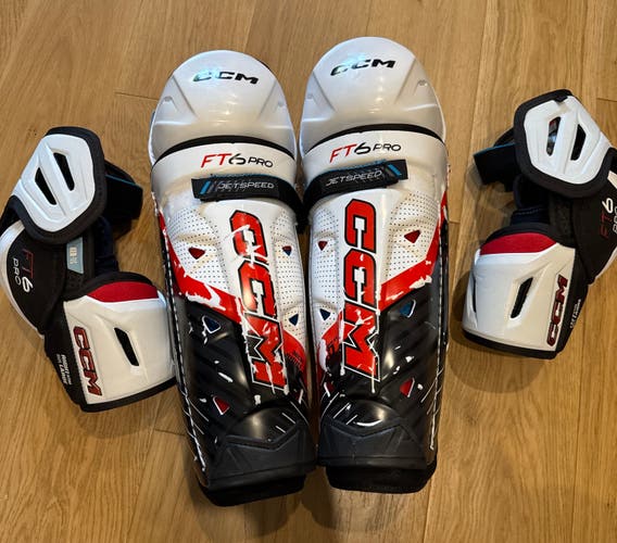 CCM Jetspeed FT6 pro 15" Shin Pads & elbow pads