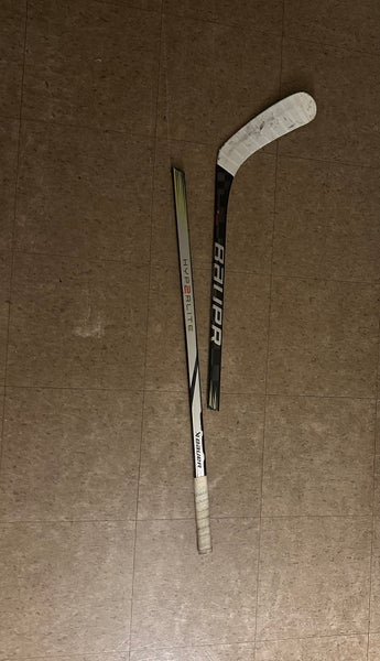 broken hockey sticks