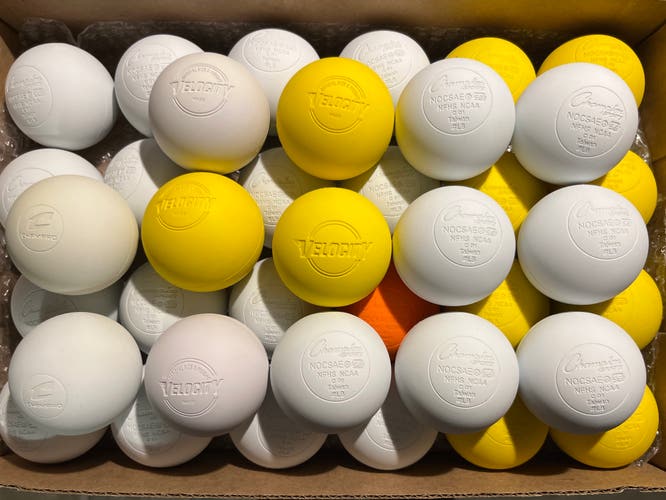 36 new Champion and Velocity lacrosse balls +2 bonus balls