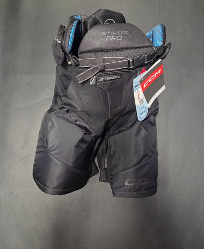 Junior Large CCM Jetspeed Pro Hockey Pants All Black