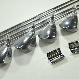 Walter Hagen Tour Persimmon Metal Driver and 3,4,5 Fairway Wood Set Steel 201631
