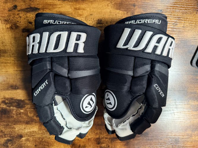 Johnny Gaudreau Calgary Flames Black Warrior Covert QRL Pro Gloves 13" Pro Stock (New)