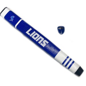 NEW Team Golf Detroit Lions Blue/White Jumbo Putter Grip w/Ball Marker