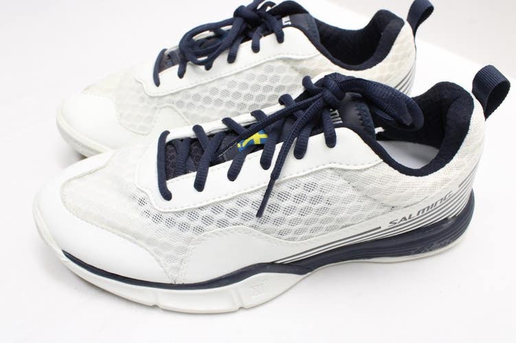 *N W/O BOX* MEN'S SALMING VIPER SL INDOOR / SQUASH (WHT/NAVY) #1230072. SZ 8.5