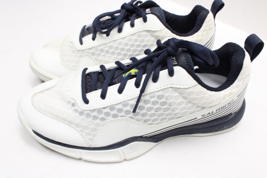 *N W/O BOX* MEN'S SALMING VIPER SL INDOOR / SQUASH (WHT/NAVY) #1230072. SZ 8.5