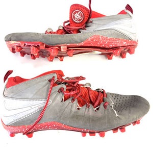Used Nike LAX Cleats Mens Grey Senior 12.5 11860-S000299124