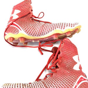 Used Under Armour Adult FB Cleats Red Senior 10 11860-C000299100