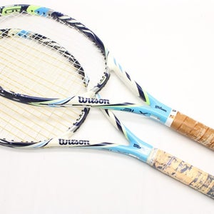 *2X USED* WILSON BLX JUICE 100 (GEN 1) TENNIS RACQUET (4 3/8) FROM A COLLECTOR