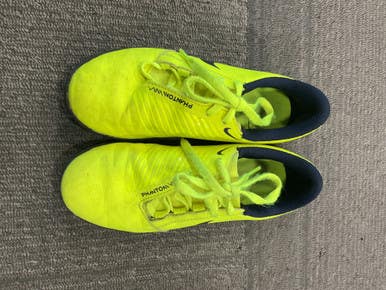 Used Nike PHANTOM VNM Soccer Indoor Shoes Neon Green Junior 01 11614-S000223105
