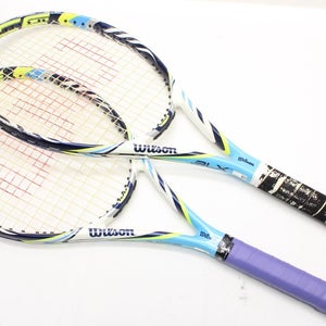 *2X USED* WILSON BLX JUICE 100 (GEN 1) TENNIS RACQUET (4 1/8) FROM A COLLECTOR