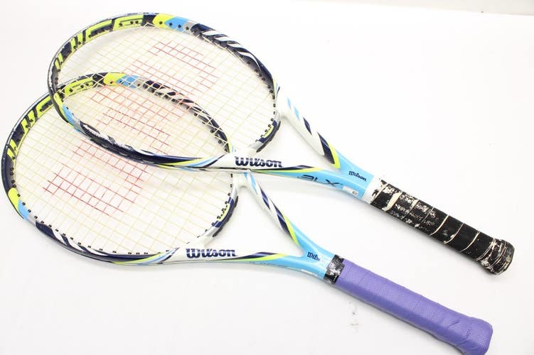 *LOT OF 2* WILSON BLX JUICE 100 (GEN 1) TENNIS RACQUET (4 1/8) FROM A COLLECTOR