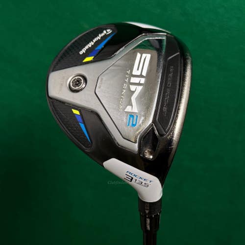 TaylorMade SIM 2 Titanium Fairway Rocket 13.5 3 Wood HZRDUS Smoke 6.5 XStiff
