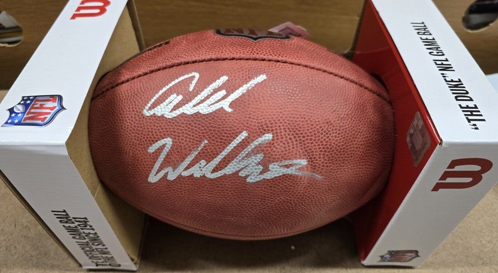 Bears CALEB WILLIAMS Autograph Signed Authentic NFL DUKE Wilson Football COA