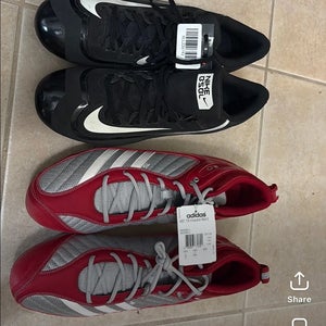 Lmk which cleats you want ! Red - size 15 / black size 14