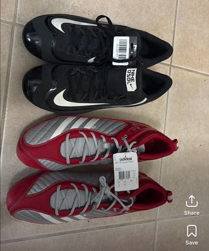Lmk which cleats you want ! Red - size 15 / black size 14