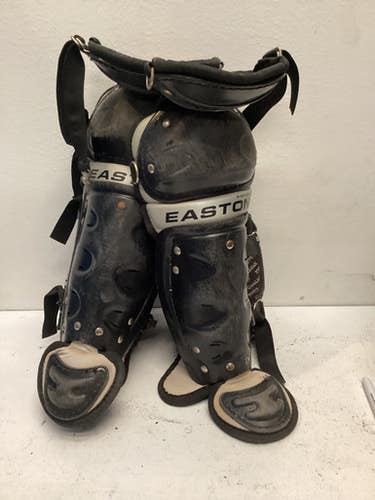 Used Easton EASTON CATCHER SHIN GUARDS Catchers Leg Guards Black Youth 11443-S000198165