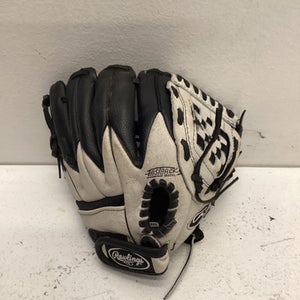 Used Rawlings PM809B RH Throw Fastpitch Gloves Black And White 9 1/2" 11443-S000198342