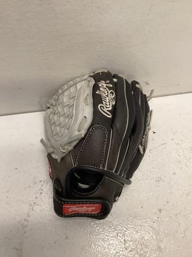 Used Rawlings SC105BGB RH Throw Fastpitch Gloves Black 10 1/2" 11443-S000198343