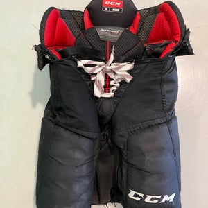 Black Junior Medium CCM JetSpeed FT1 Hockey Pants (Used)