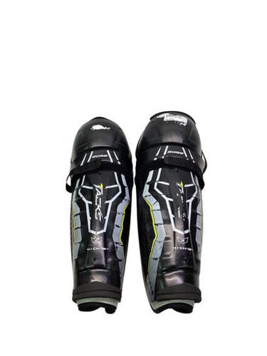 Used CCM TACKS 2052 LARGE Senior Shin Guards Black 16" 11347-S000257062