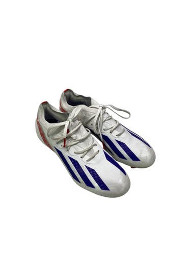 Used Adidas CRAZYFAST Soccer Cleats White/Royal/Red Senior 9 11347-S000257005