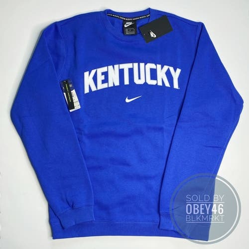 Nike NCAA Kentucky Wildcats Crewneck Sweater Sweatshirt Size M NWT